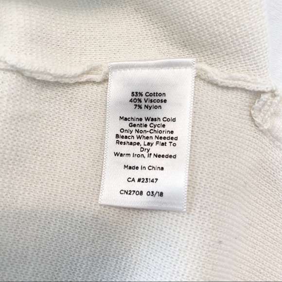 EUC Talbots White Collared Sweater - Picture 7 of 7
